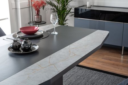 Noir Chrome Dining Room Set