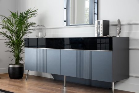 Noir Chrome Dining Room Set