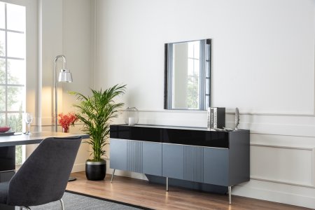 Noir Chrome Dining Room Set