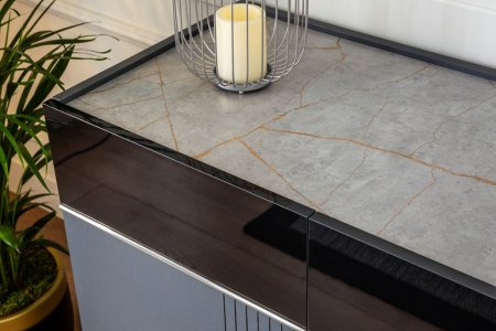 Noir Chrome Dining Room Set