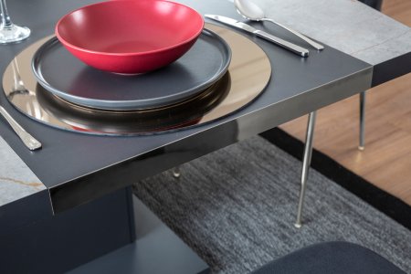 Noir Chrome Dining Room Set