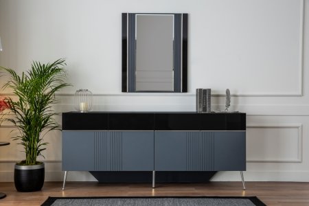 Noir Chrome Dining Room Set