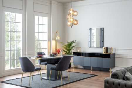 Noir Gold Yemek Odası Takımı