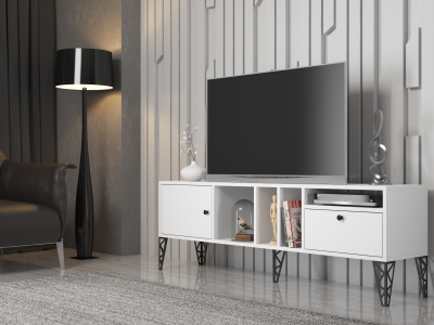 Independent Alt Raf Beyaz Tv Sehpası 12004