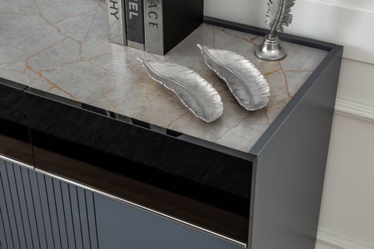 Noir Chrome Dining Room Set