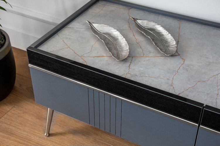 Noir Chrome Dining Room Set