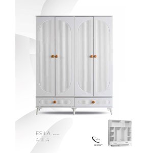 Esila 4 kapaklı Dolap