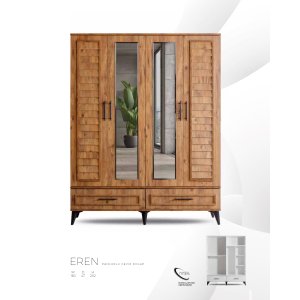 Eren 4 Door Shutter Wardrobe